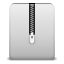 Zipped White Icon 64x64 png